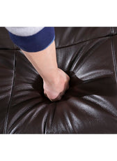 Marcels Wide Leather Match Sofa & Chaise - Cotton Home