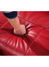 Marcels Wide Leather Match Sofa & Chaise - Cotton Home
