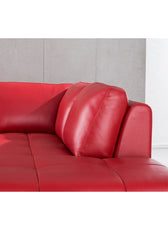 Marcels Wide Leather Match Sofa & Chaise - Cotton Home