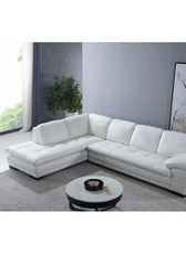 Marcels Wide Leather Match Sofa & Chaise - Cotton Home