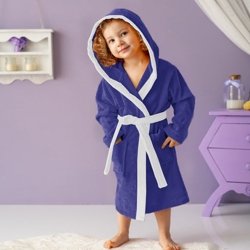 Buy Blue Duck Embroidered Kids Bathrobe with Hood