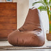 Tear Drop Bean Bag Chair Brown 90x90cm
