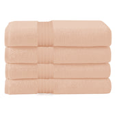 peach 4 piece 600 gsm cotton towels