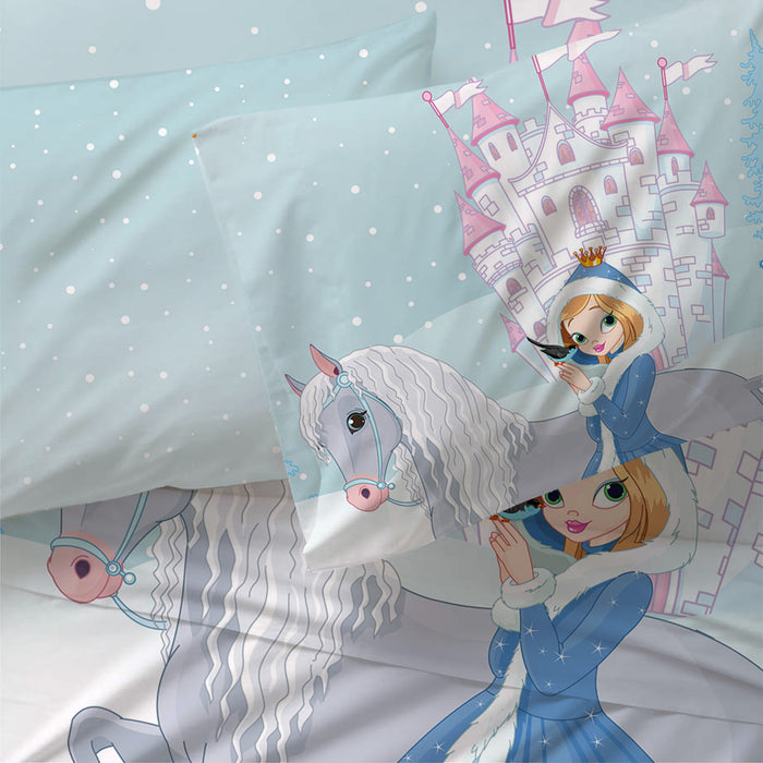 Snow Princess 4 Pc Duvet Cover Set For Kids 160x220cm for sale