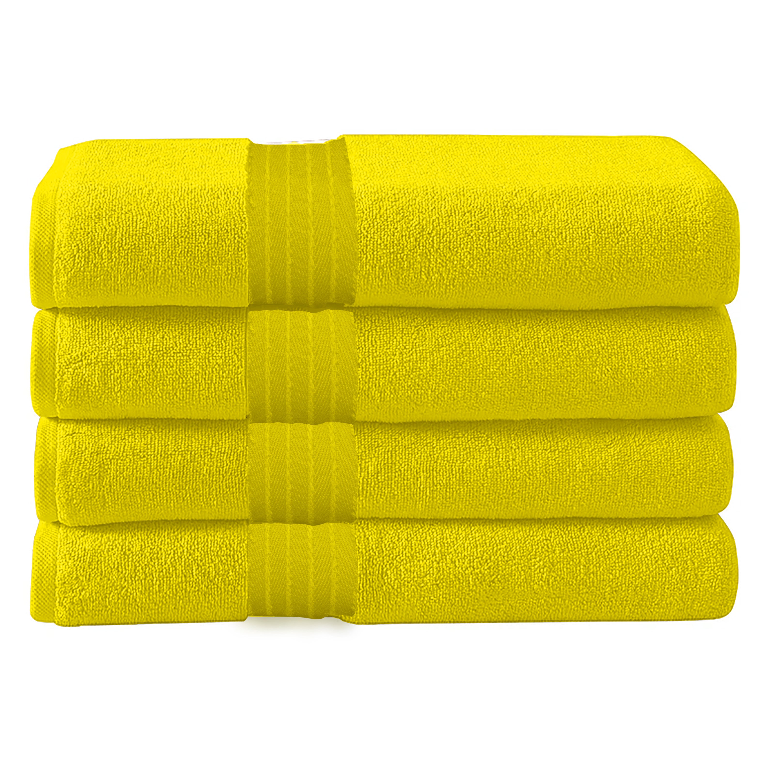 Bright yellow bath towels sale