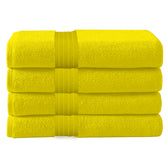 yellow cotton bath towels online 4 piece set