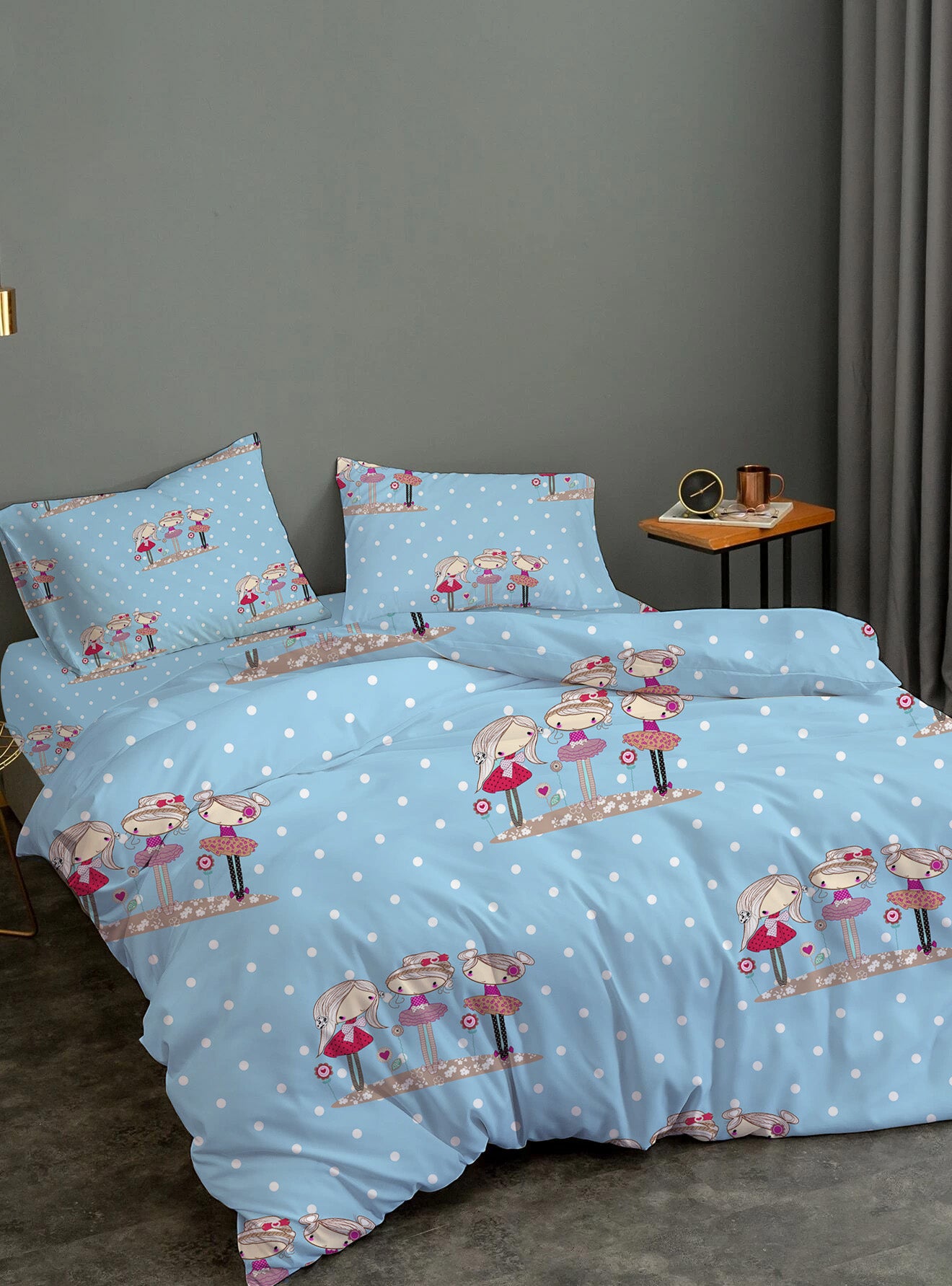 Friendlair Blue Kids Comforter 3pc Set 135x220cm