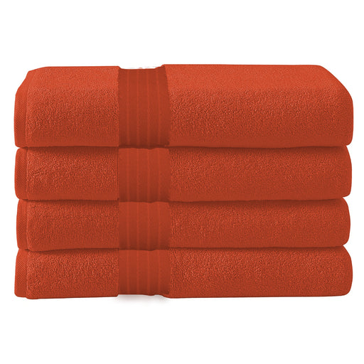 Buy red bath towel 4 pc set