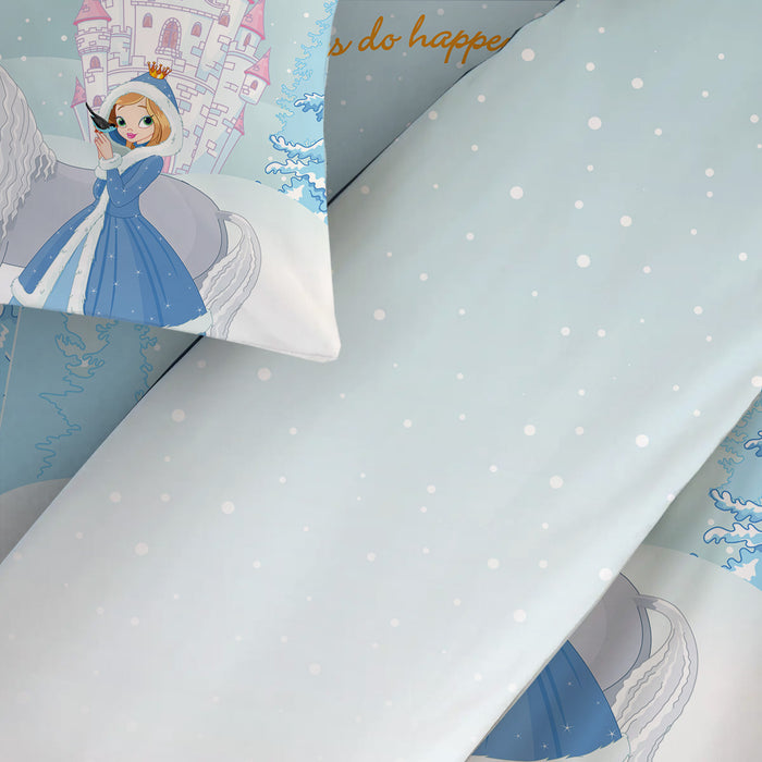 Buy Snow Princess 3pc Duvet Cover Set For Kids 135x220cm