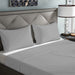 3 Piece Flat Sheet Set Super Soft Grey King Size 220x240 with 2 Pillow Case