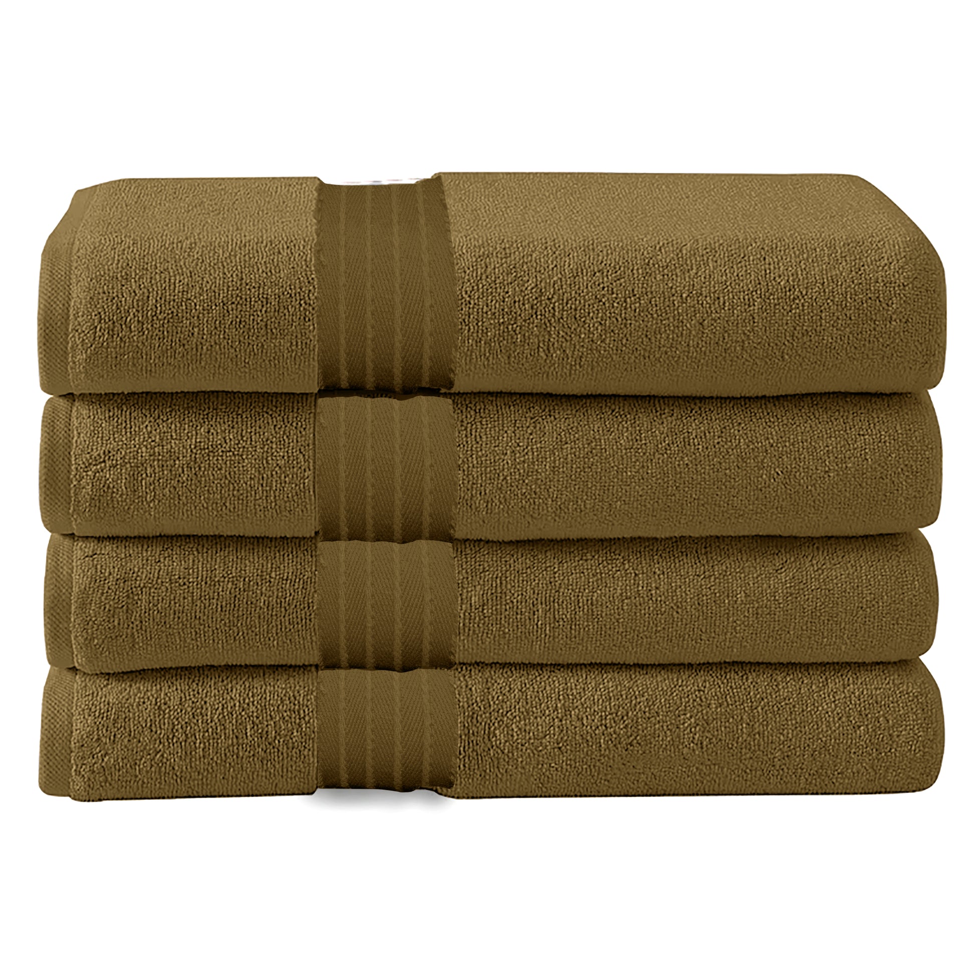 Cotton Bath Towel 70x140 CM 4 Piece Set, Camel
