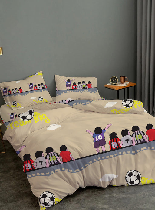 Teamlair Beige Kids Comforter 3pc Set 135x220cm