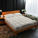 Off-White And Black 160x200+8cm Geometric Mattress Topper - Queen Size