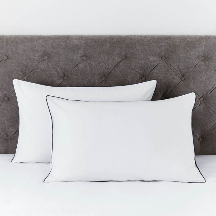 Pair of Cloud Pillows Standard White/Black - Cotton Home