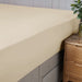 Fitted Sheet 100% Cotton (160 X 200 + 30 CM ) - Cream - Cotton Home