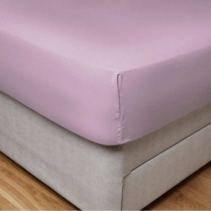 Fitted Sheet 100% Cotton (180 X 200 + 30 CM ) - Baby Pink - Cotton Home