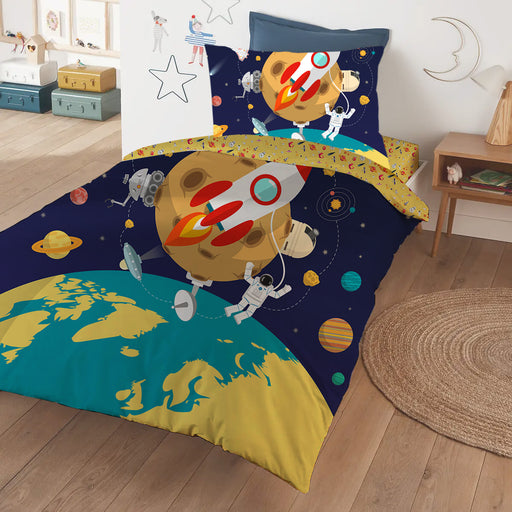 Space 3pc Duvet Cover Set For Kids 135x220cm