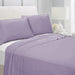 Buy 3 Piece Flat Sheet Set Super Soft Dark Purple King Size