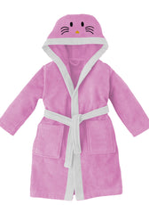 Kitty Embroidered Kids Bathrobe