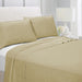 3 Piece Flat Sheet Set Super Soft Mustard Super King Size