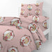 Queenlair Pink Kids Comforter 3pc Bedding Set 135x220cm