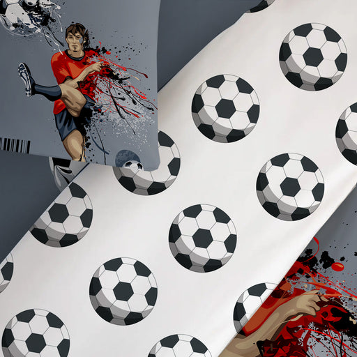 Buy Football Player 3pc Duvet Cover Set For Kids 135x220cm
