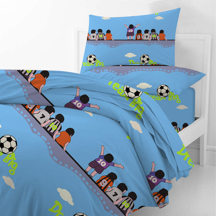 Teamlair Sky Blue Kids Comforter 3pc Set 135x220cm