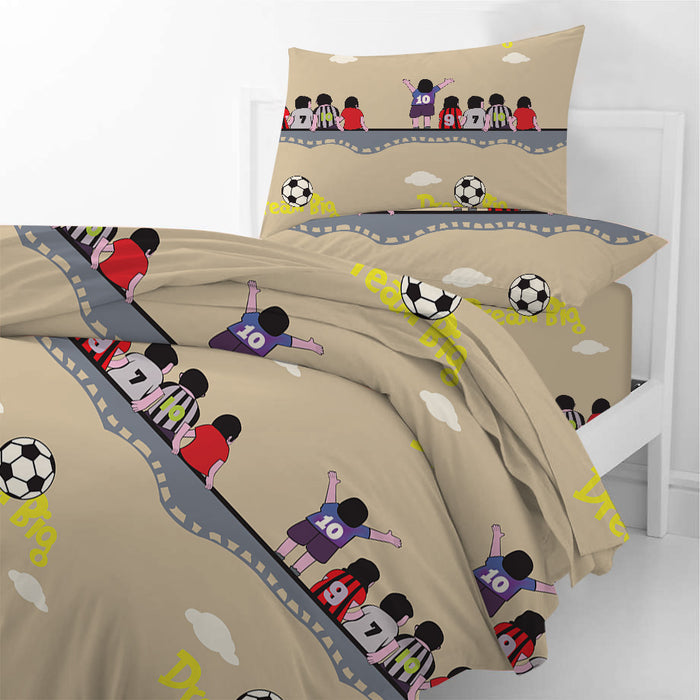 Teamlair Beige Kids Comforter 3pc Set 135x220cm