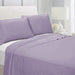 Buy 3 Piece Flat Sheet Set Super Soft Dark Purple Queen Size