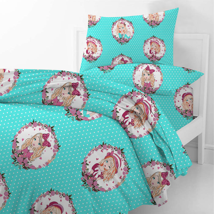 Buy Queenlair Sea Green Kids Comforter 3pc Bedding Set 135x220cm