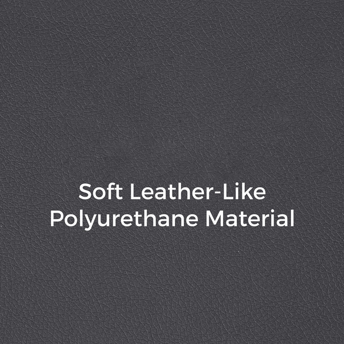 PU Leather Adult Bean Bag 62x105cm - Dark Grey - Cottonhome.ae