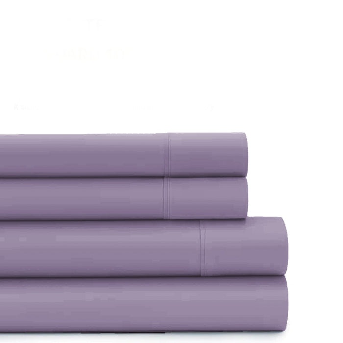 Buy 3 Piece Flat Sheet Set Super Soft Dark Purple King Size for sale