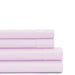 3 Piece Flat Sheet Set Super Soft Pink Queen Size 200x220