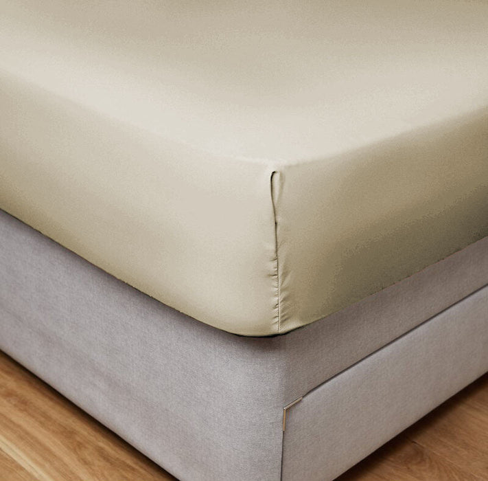 Fitted Sheet 100% Cotton 120X200+25CM - Gold - Cotton Home