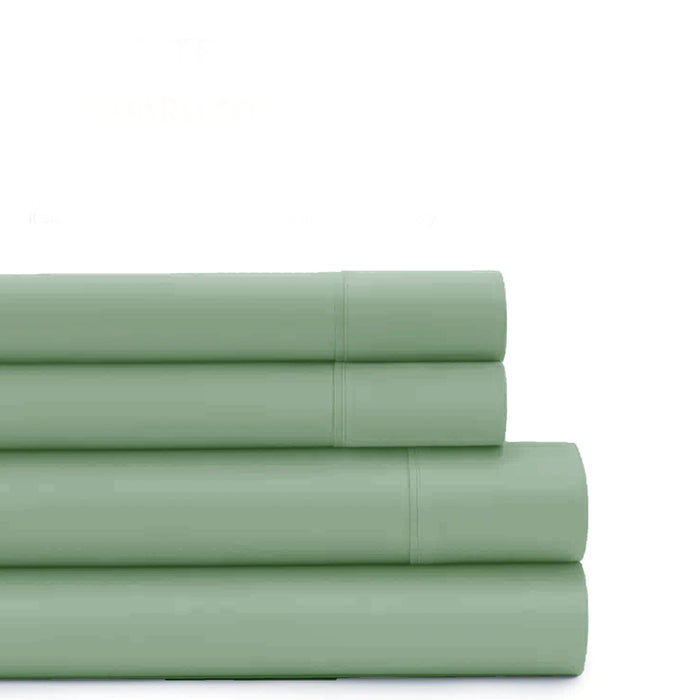 3 Piece Flat Sheet Set Super Soft Mint Green Queen Size