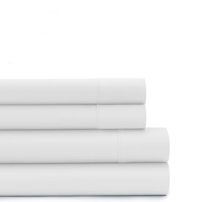 3 Piece Flat Sheet Set Super Soft White Super King Size 240x260