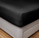 Fitted Sheet 100% Cotton (200 X 200 + 30 CM ) -Black - Cotton Home