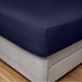 Fitted Sheet 100% Cotton (180 X 200 + 30 CM ) - Navy Blue - Cotton Home