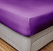 Fitted Sheet 100% Cotton (90 X 190 + 20 CM ) -Dark Purple - Cotton Home