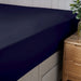 Fitted Sheet 100% Cotton (160 X 200 + 30 CM ) - Navy Blue - Cotton Home