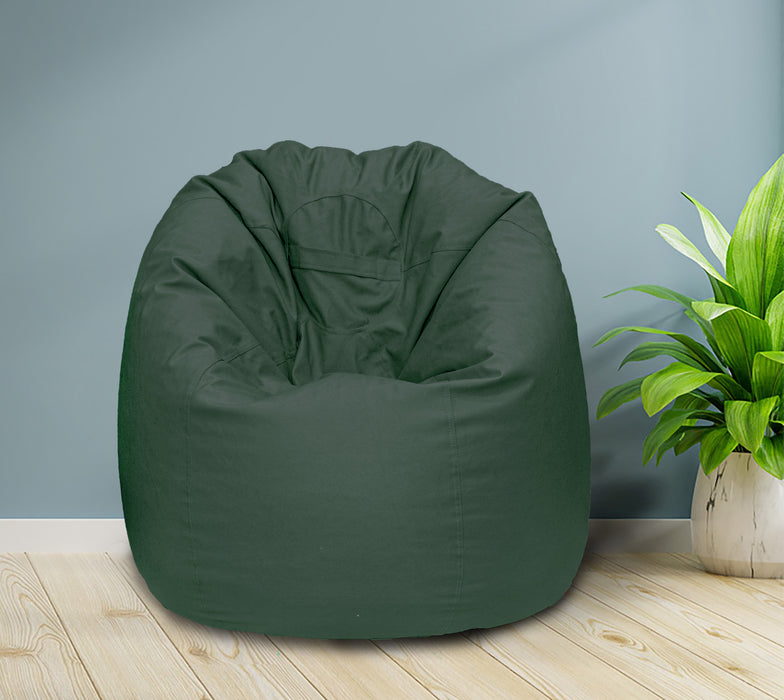 PU Leather Adult Bean Bag 62x105cm - Green - Cottonhome.ae