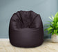 PU Leather Adult Bean Bag 62x105cm - Brown - Cottonhome.ae