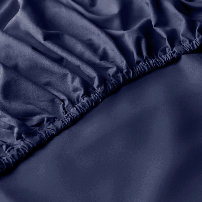 Fitted Sheet 100% Cotton (90 X 190 + 20 CM ) - Navy Blue - Cotton Home