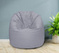 PU Leather Adult Bean Bag 62x105cm - Grey - Cottonhome.ae