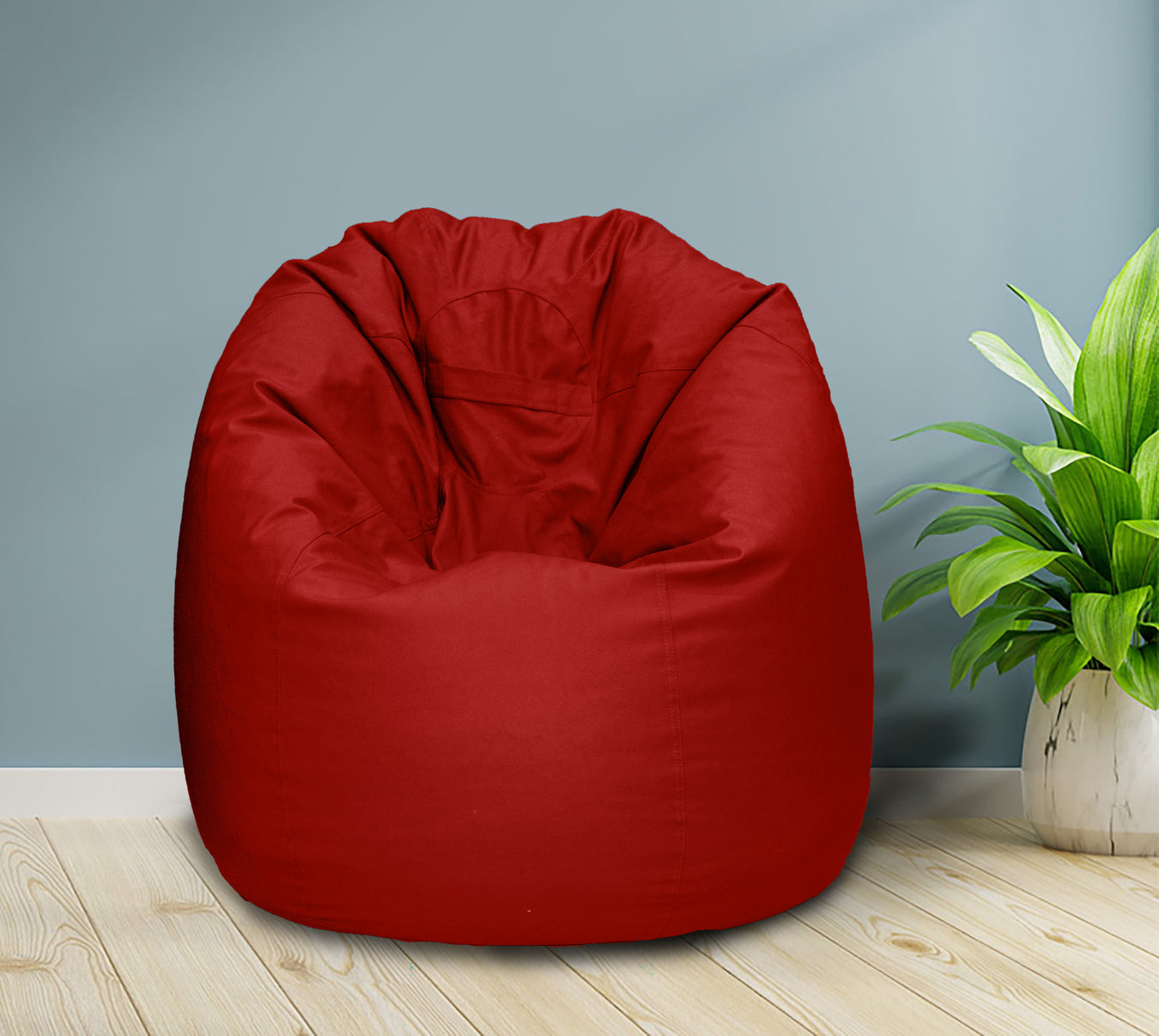 PU Leather Adult Bean Bag 62x105cm - Red - Cottonhome.ae