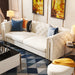 Daslaop Modern White Velvet Upholstered Sofa & Chair Living Room - Cottonhome.ae