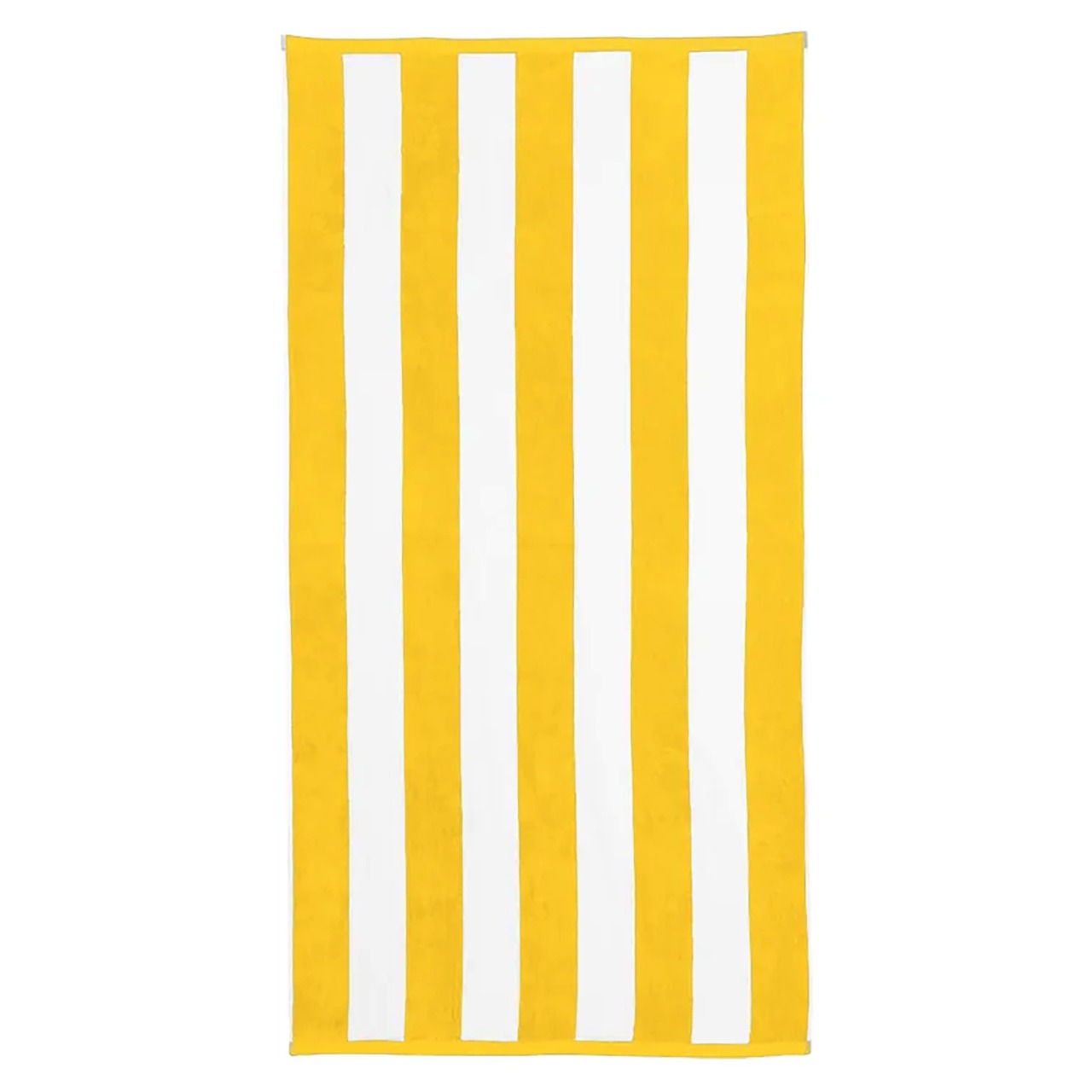 Oversized 100% Cotton Striped Pool Towel - Yellow