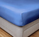 Fitted Sheet 100% Cotton (180 X 200 + 30 CM ) -Blue - Cotton Home