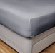 Fitted Sheet 100% Cotton (160 X 200 + 30 CM ) -Silver - Cotton Home