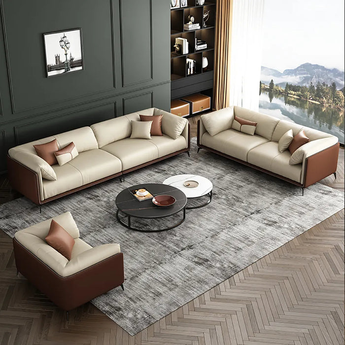 Synthetic top leather sofa